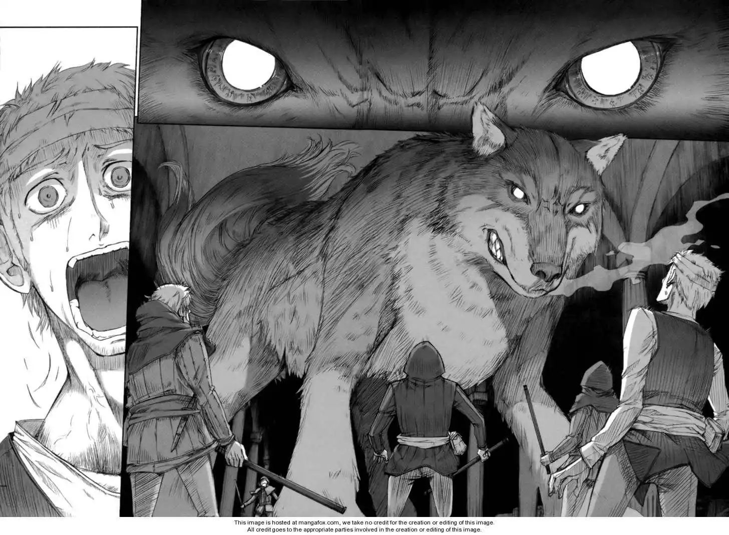 Волк глава 3. Ookami to Shichihiki no Koyagi. Манга волк. Волк из манги. Волк и семеро козлят Манга.